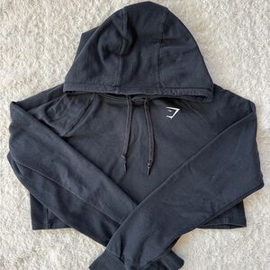 Gymshark Black Cropped Hoodie